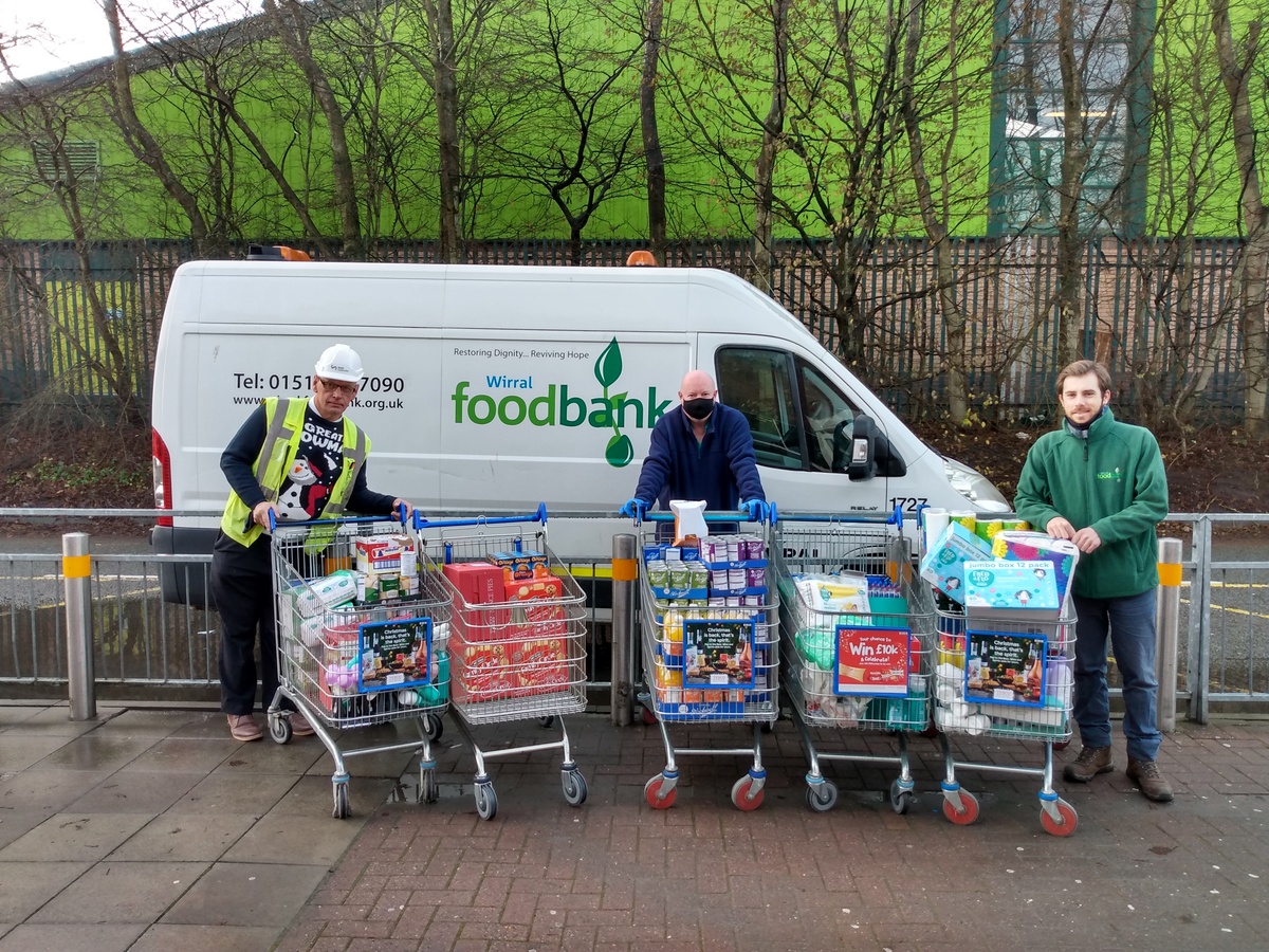 Sovini Construction Support Trussel Trust Wirral Food Bank for the