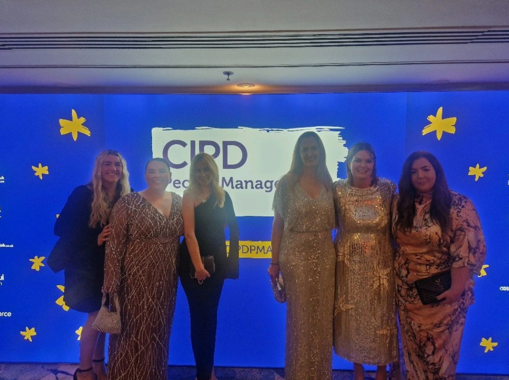 Group of employees photographed at CIPD awards